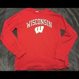✨ UW Madison Red Logo Long Sleeve Top